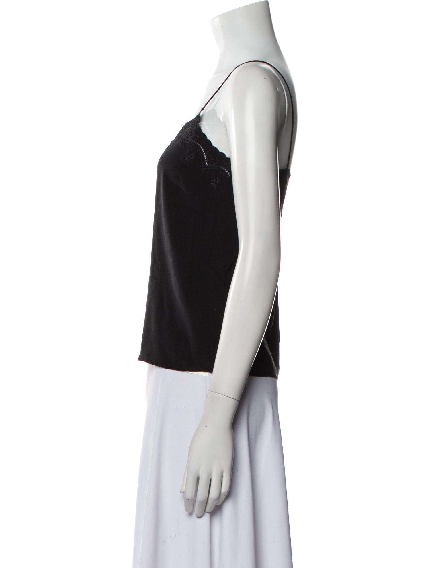 Sézane Silk V-Neck Top